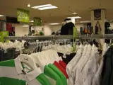Steel tube handrails set up in clothing shop