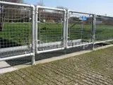 Steel tube, mesh panel in handrail system