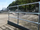 handrails fitted on pedestrian area using Interclamp fittings